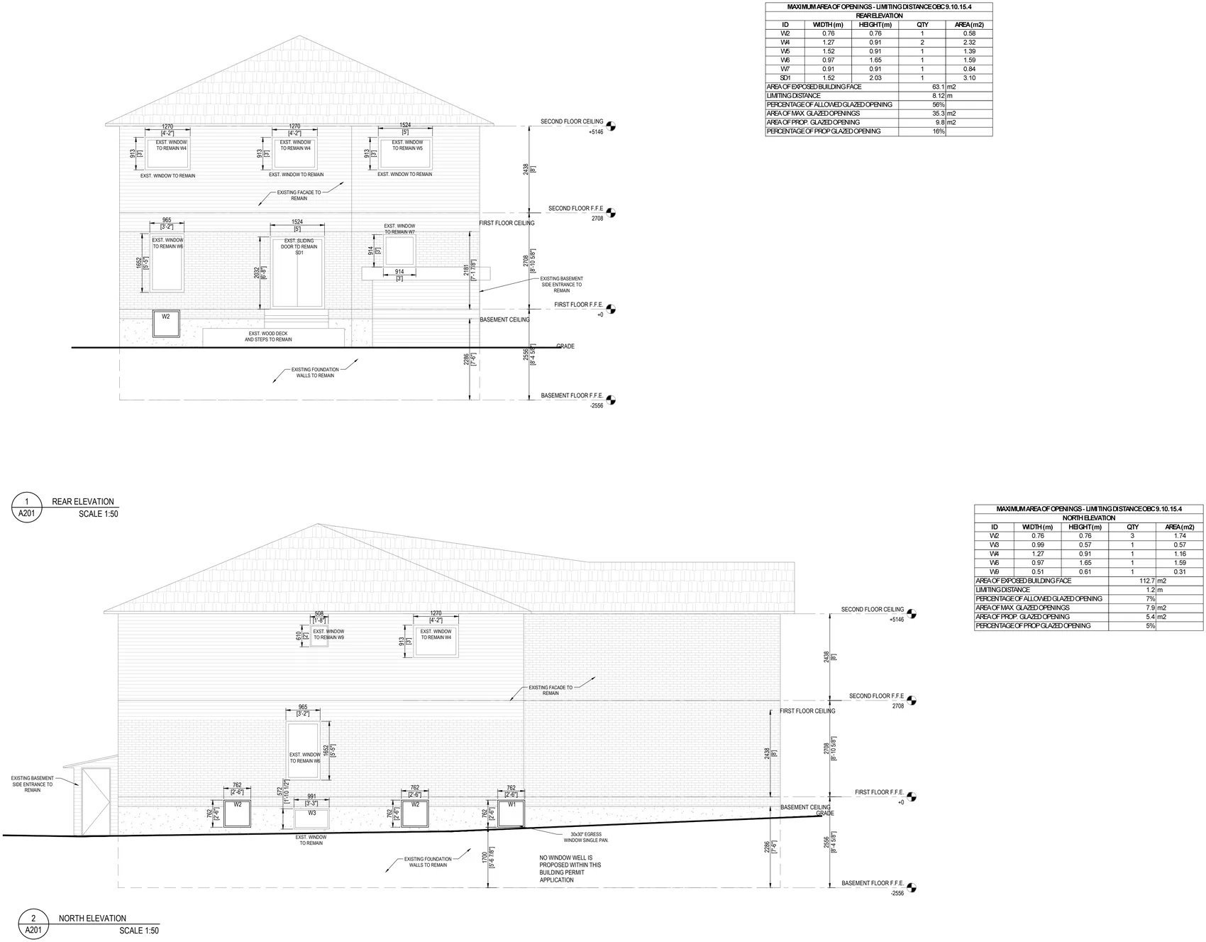 Elevations of a duplex conversion in Brampton